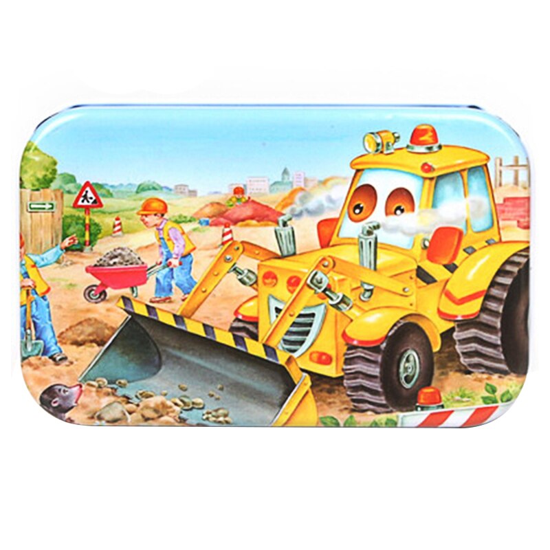 60 Pieces Wooden Puzzle Toys for Children Cartoon Animal Vehicle Wood Jigsaw Baby Montessori Educational Toy Kids Christmas: 351