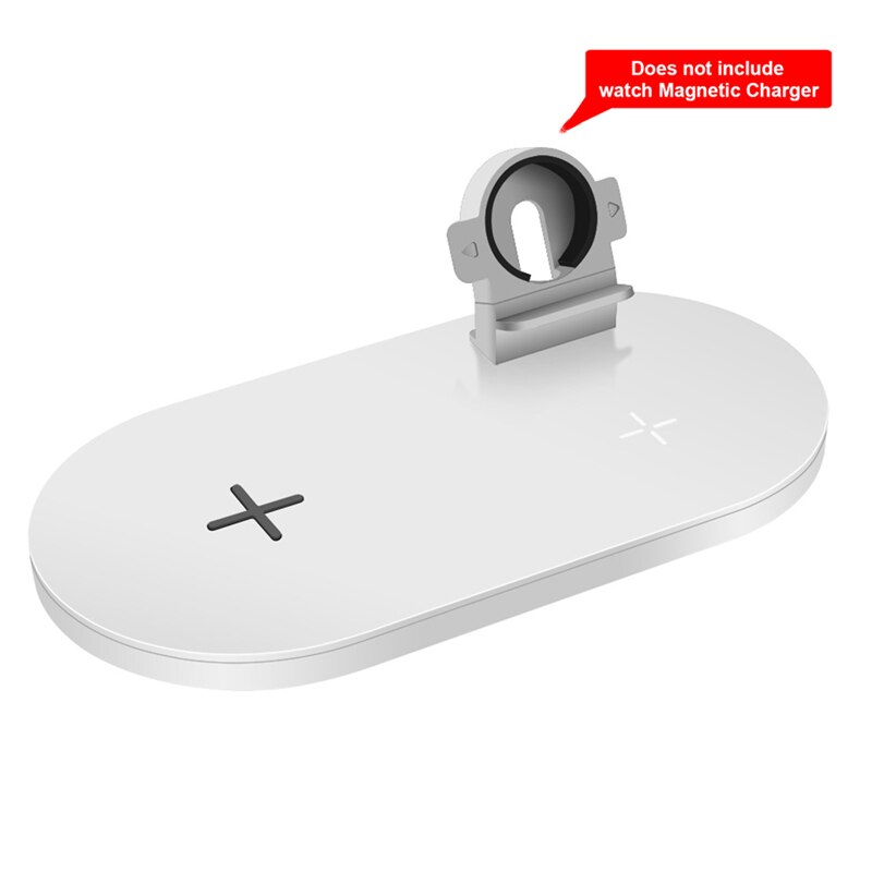 3 in 1 ladestation til apple watch airpods pro  qi 15w hurtig trådløs opladerstander til iphone 11 xs xr  x 8 samsung  s20 s10: 15w hvide