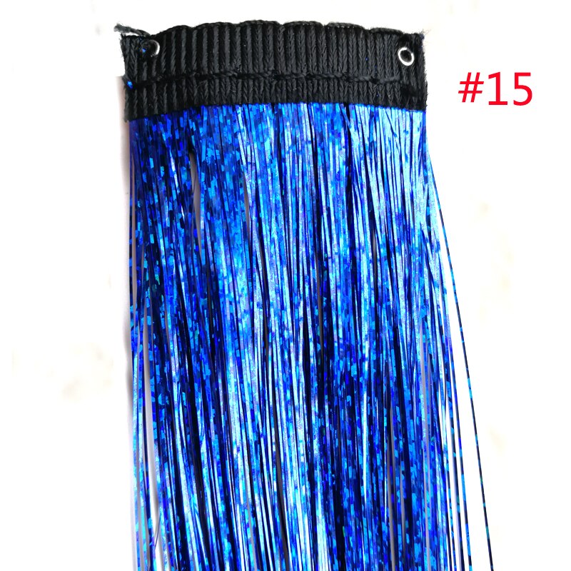 Haarversiering, glitterhaarvlechten, haarextensies met clip, highlights, nep haarstrengen, clip-in bling haaraccessoires: 15