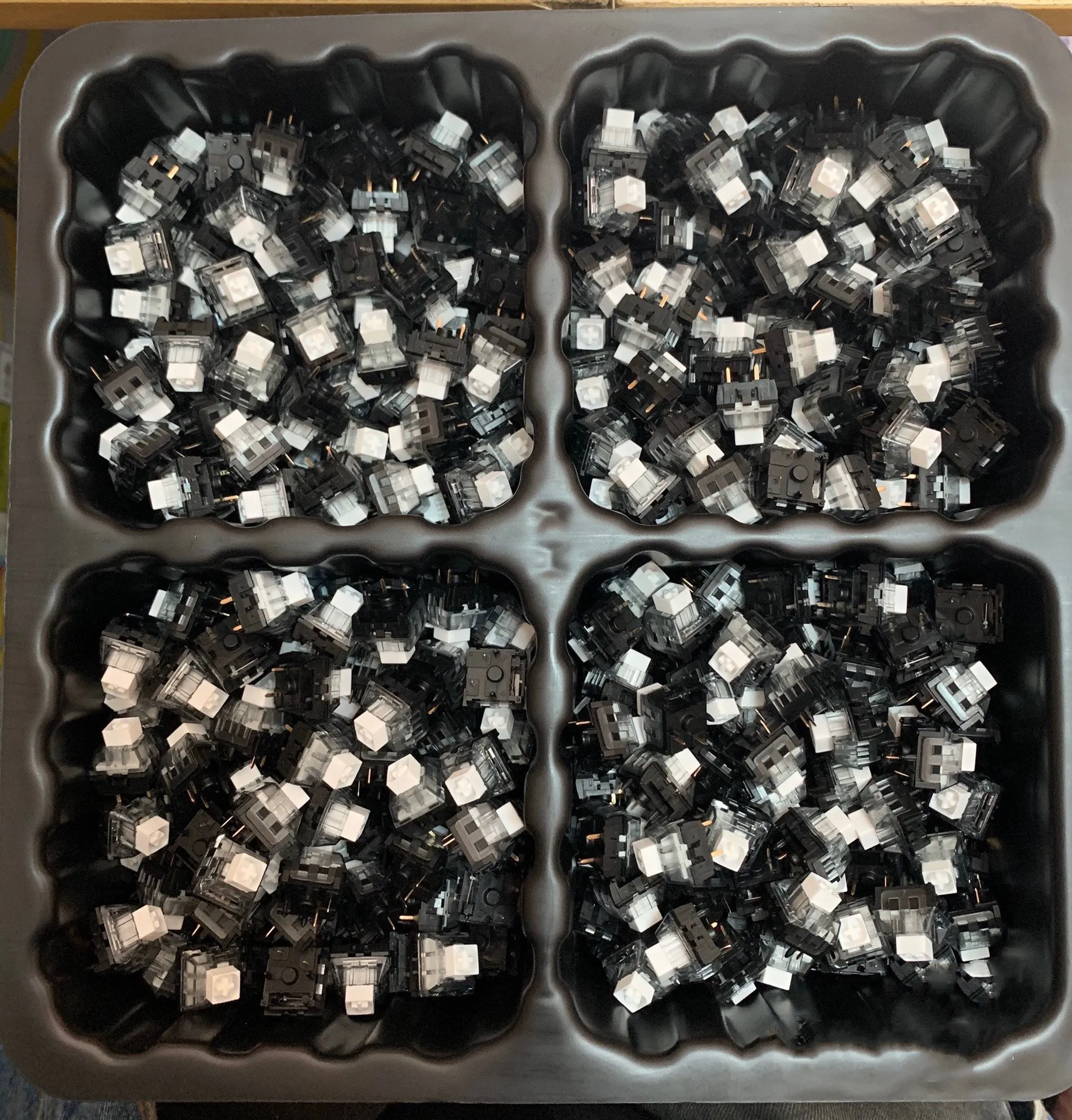 Kailh Box White V2, Box Brown V2, Box Red V2, Interruptor de teclado mecánico Clicky Linear Tactile 5 pines: Caqui / Interruptor púrpura