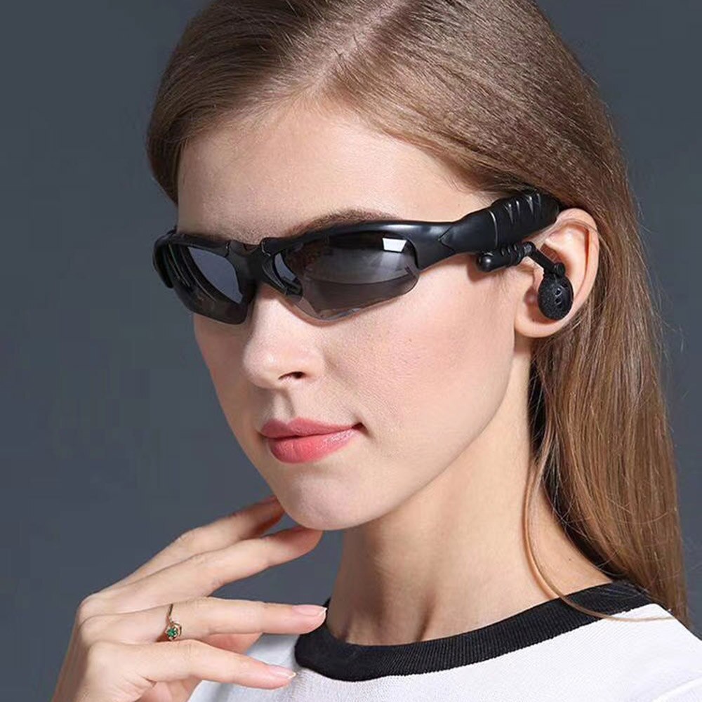 High End Smart Sunglasses Bluetooth Bone Conduction Wireless Headset Microphone Glasses