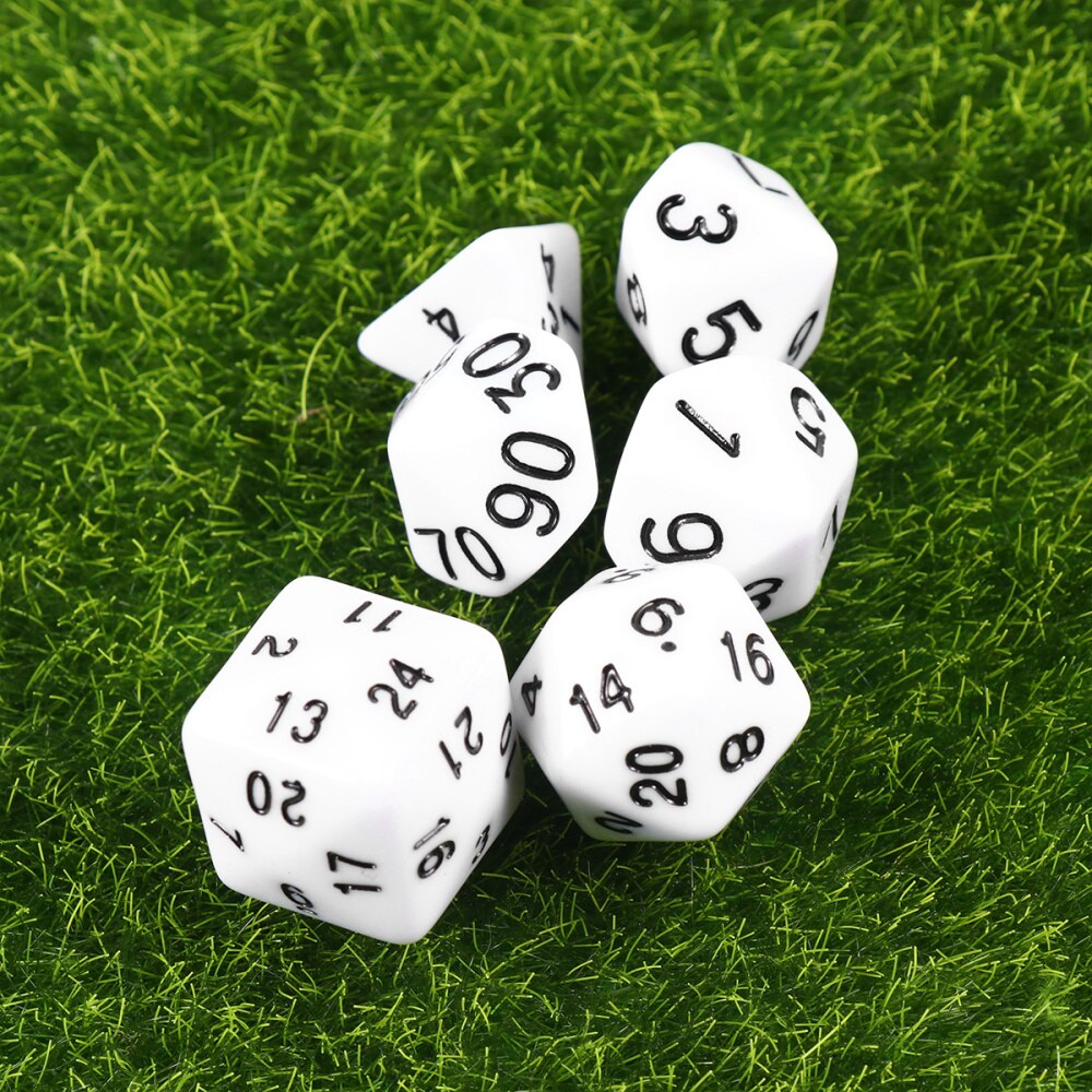 1 set van /10 stuks acryl polyhedron dobbelstenen, getallen dobbelstenen, veelzijdige entertainment dobbelstenen voor thuis, bar, bordspellen (zwart)