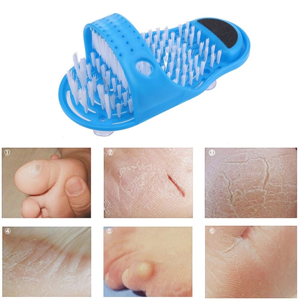 Plastic Bad Douche Voeten Massage Slippers Voet Borstel Verwijderen Dode Huid Massage Slipper Voet Scrubber Foot Care Tool