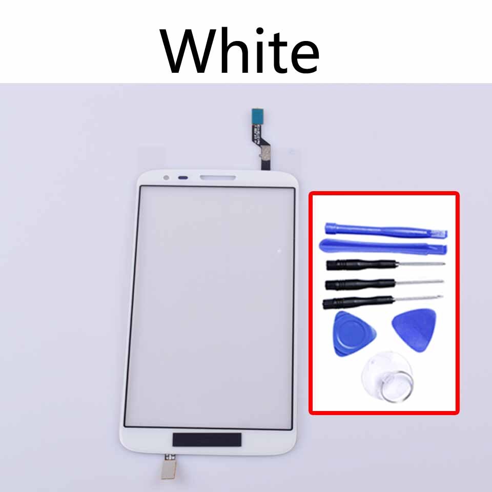 Touchscreen Voor Lg G2 D802 D805 Touch Screen Digitizer Lcd Display Voor Glas Panel Sensor Vervanging 5.2 Inch: White-With tool