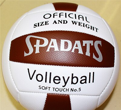 YUYU Volleyball Ball official Size 5 PU Material Soft Touch Match volleyballs indoor training volleyball: white coffee