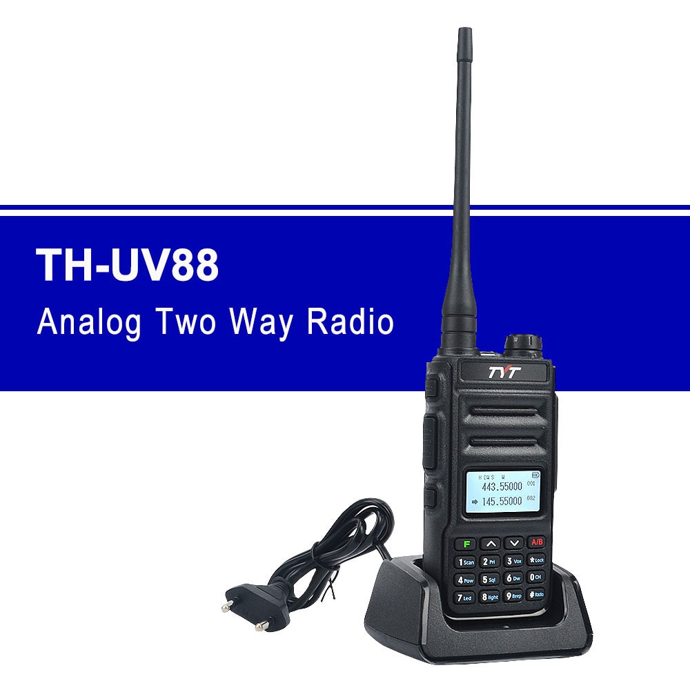 TH-UV88 Talkie telsiz tyt dual band VOX Scrambler FM radyo 136-174MHz & 400-480MHz UHF /VHF taşınabilir iki yönlü telsiz