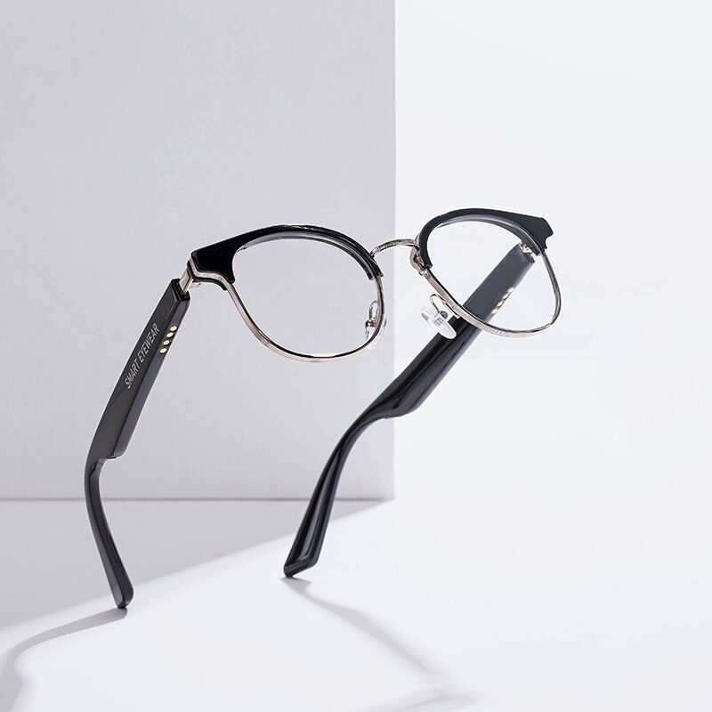 Kx04b óculos inteligentes sem fio bluetooth mãos livres chamando o orelha aberta anti-azul lentes de luz