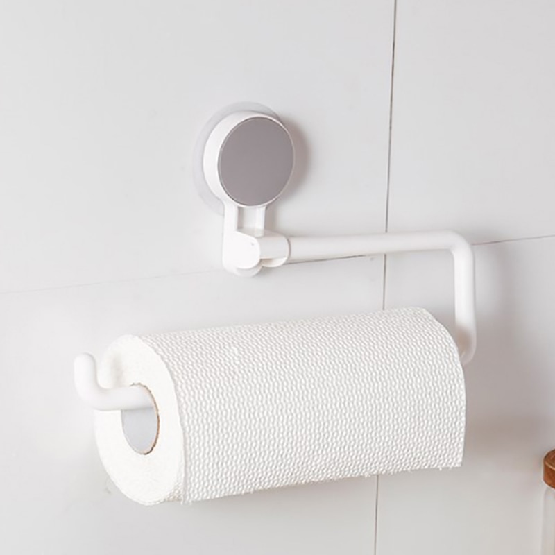 Toallero de cocina perforado estante para almacenaje de cocina soporte de papel colgador lateral pegatinas Seemless toallero perchas de pared rollo St
