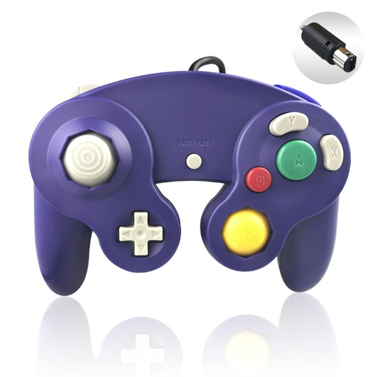 Wired USB/GC Controller For NGC Gamecube For Nintendo Switch Controller Adapter for NGC Gamepad Controle PC GC Handheld Joystick: Dark Purple