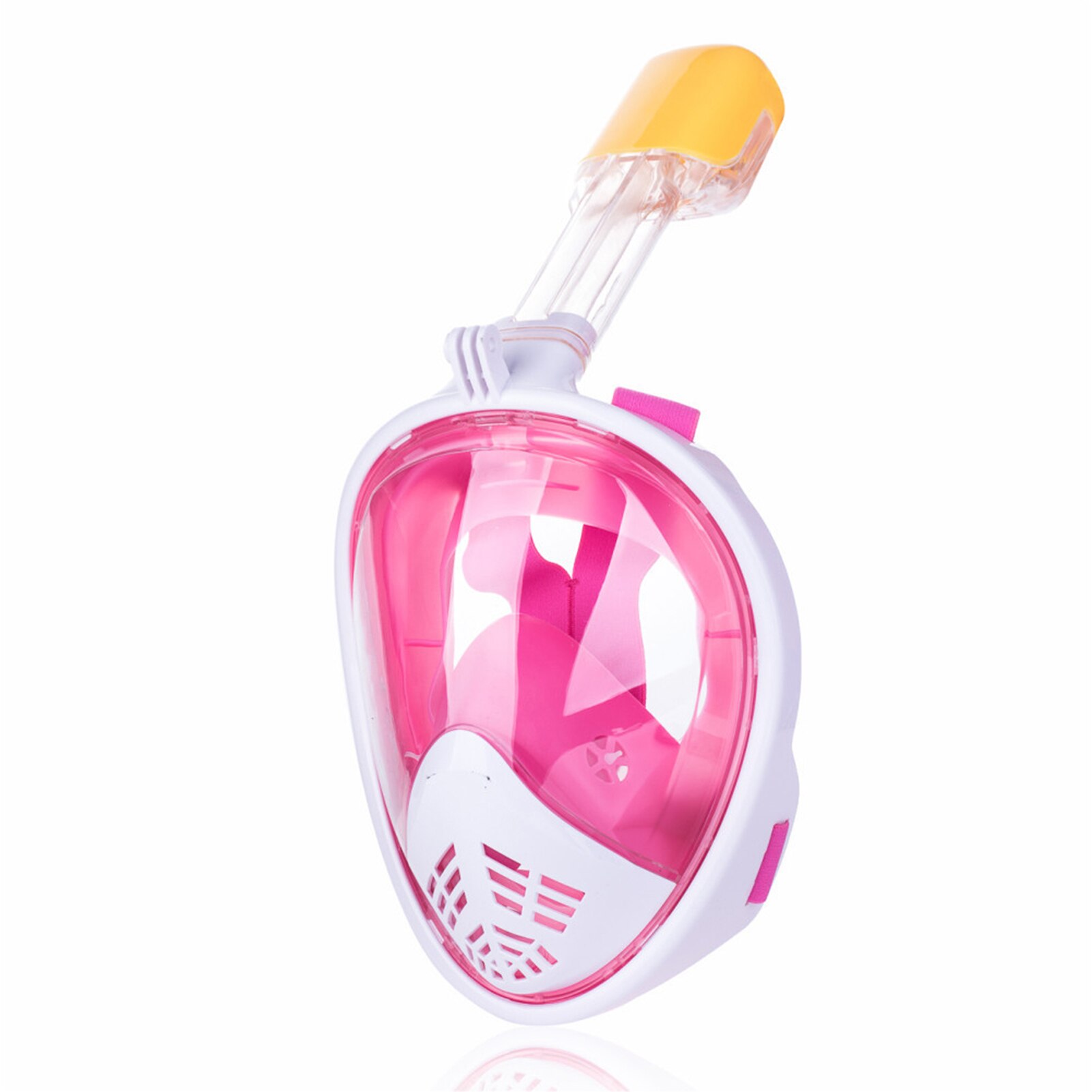 Scuba Swimming Mask Full Face Anti-fog Snorkeling Diving Mask Underwater Spearfishing Mask Glasses Protector Set For Adults: Pink / S/M