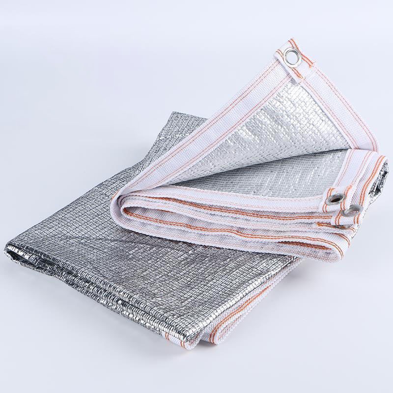 75% Sunblock Shade Cloth Anti-Aging Sun Mesh UV Resistant Net Aluminum Foil Sun Room Shade Net Greenhouse Thermal Insulation Net