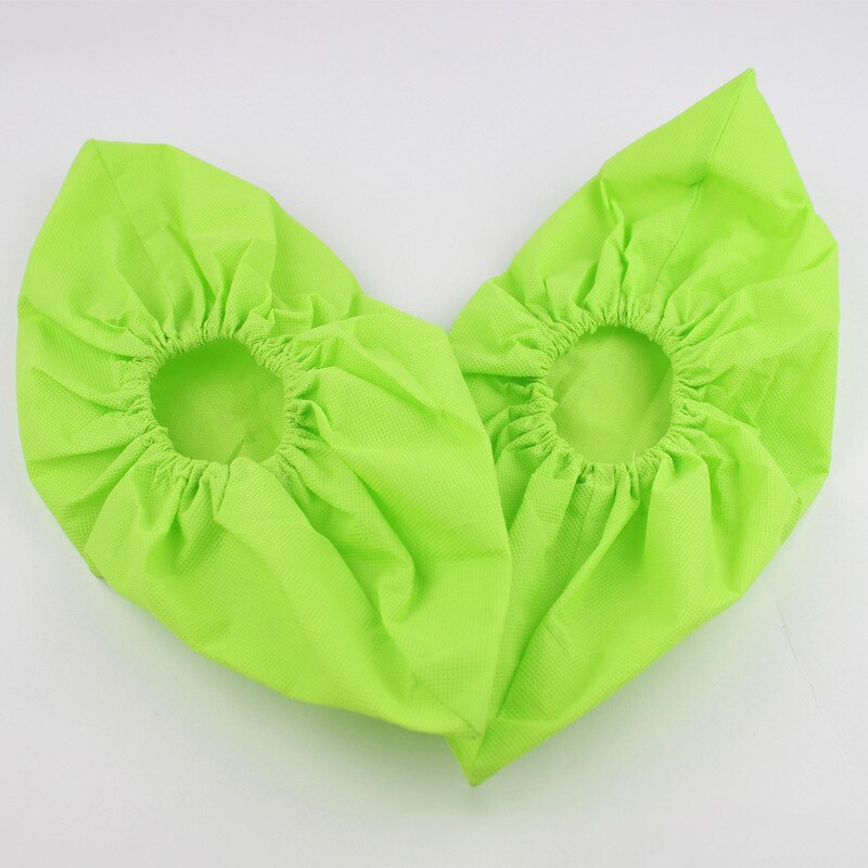 1 paio di copriscarpe in tessuto non tessuto per uso domestico coprigambe antipolvere copriscarpe lavabile antiscivolo spesso antistatico resistente tutto'usura: verde