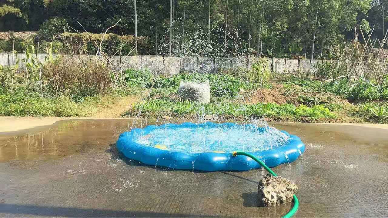 Tappetino per acqua da 170CM per bambini divertimento prato giochi d&#39;acqua piscine gonfiabili per bambini estate Set per bambini cortile giocattoli da esterno galleggiante