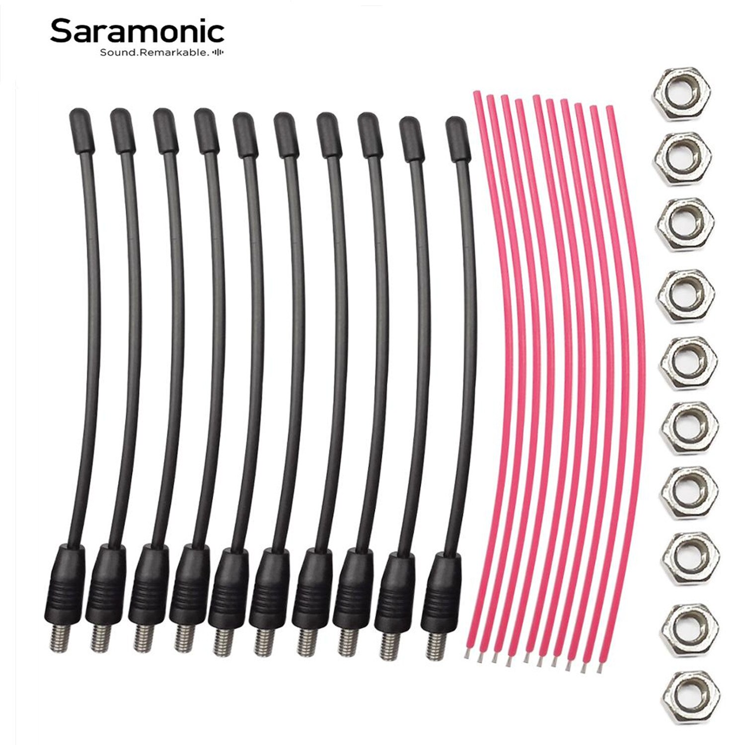 Saramonic Gürtel Clips Bodypack Mikrofon Halterungen Antennen Muttern für Drahtlose Mikrofon UWMIC9 System: 10-Antenne und Mutter