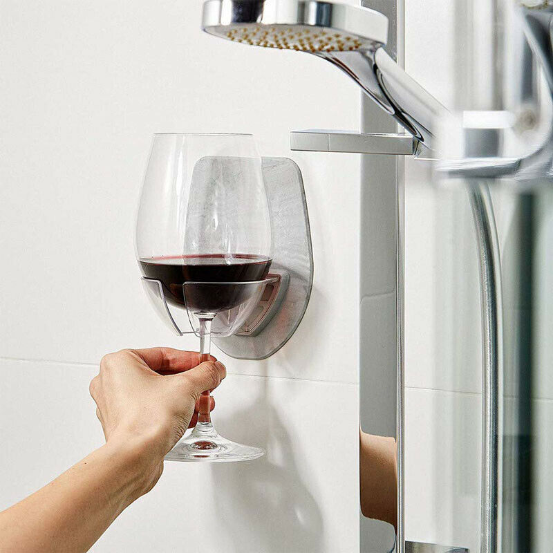 1pc plast vinglass holder for badekar dusj hjemmekjøkken rødvin glass holder