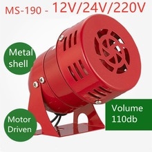 12V/24V/220V 3 &quot;Automotive Luchtalarm Hoorn Auto Vrachtwagen Motor Aangedreven Alarm rode 110db Motor Sirene