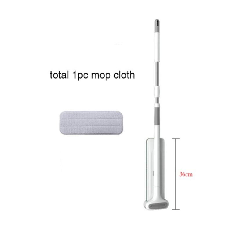 Balai serpillière en microfibre avec 3 pièces, tête rotative à 360 °, grattoir pour le nettoyage des sols, outils de cuisine à domicile: 36cm with 1pc Pad