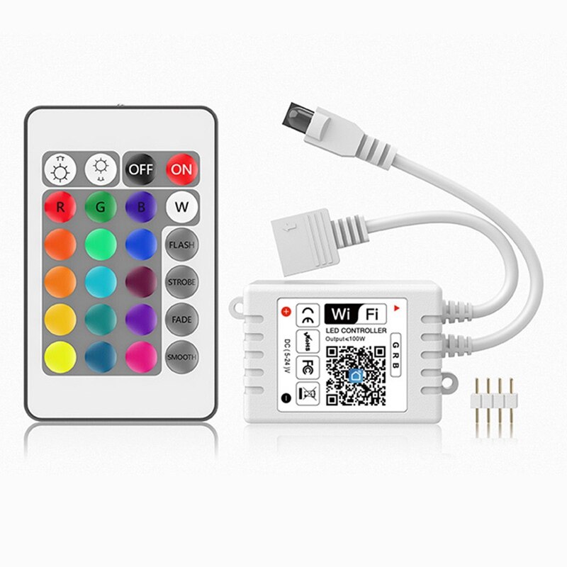 Wifi RGB LED Controller Smart Wifi LED Strip Light Controller With Remote, Works With RGB LED Strip Light: Default Title
