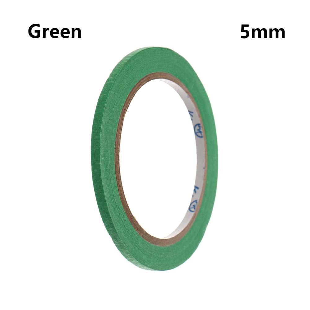 Adhesive DIY Painting Paper Painter Tape Decor Painters Clean Peel Masking Tape Craft General Purpose Car Sticker 30M: 5mm - green