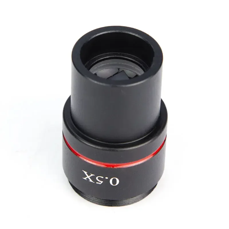 Microscopio 23mm ocular lente Barlow auxiliar 0.5X C montaje lente objetivo auxiliar Microscopio Binocular Accesorio Telescopio