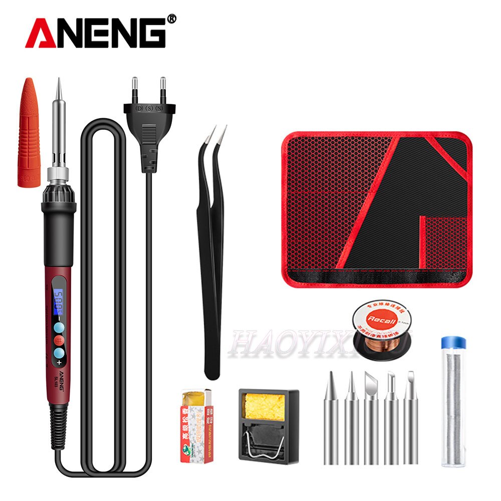 ANENG SL103 Digital Electric Soldering Iron 240V 60W Temperature Adjustable Welding Repair Tool With Soldering Tips