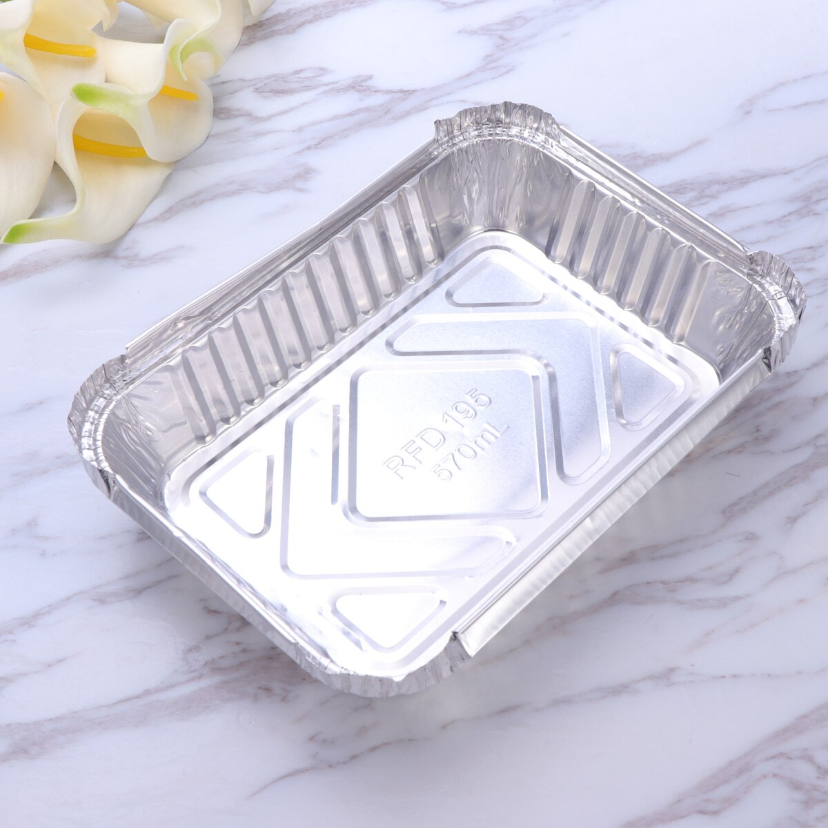 570 Ml Wegwerp Bbq Drip Pan Tray Aluminiumfolie Tin Liners Voor Vet Vangen Pannen Vervangende Liner Trays Zonder Cover