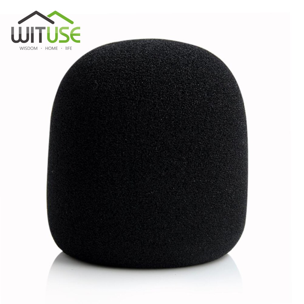 Microphone Foam Thicken Mic Cover Sponge Studio WindScreen Protective Grill Shield Soft Microphone Cap: Black