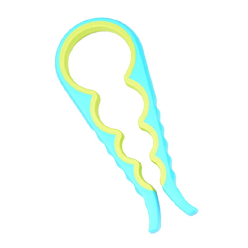 4 In 1 Lid Jar Opener Screw Cap Jar Bottle Opener Can Opener Manual Non-slip Twist Cap Bottle Launcher Opener Kitchen Gadget: 65x12mm gold