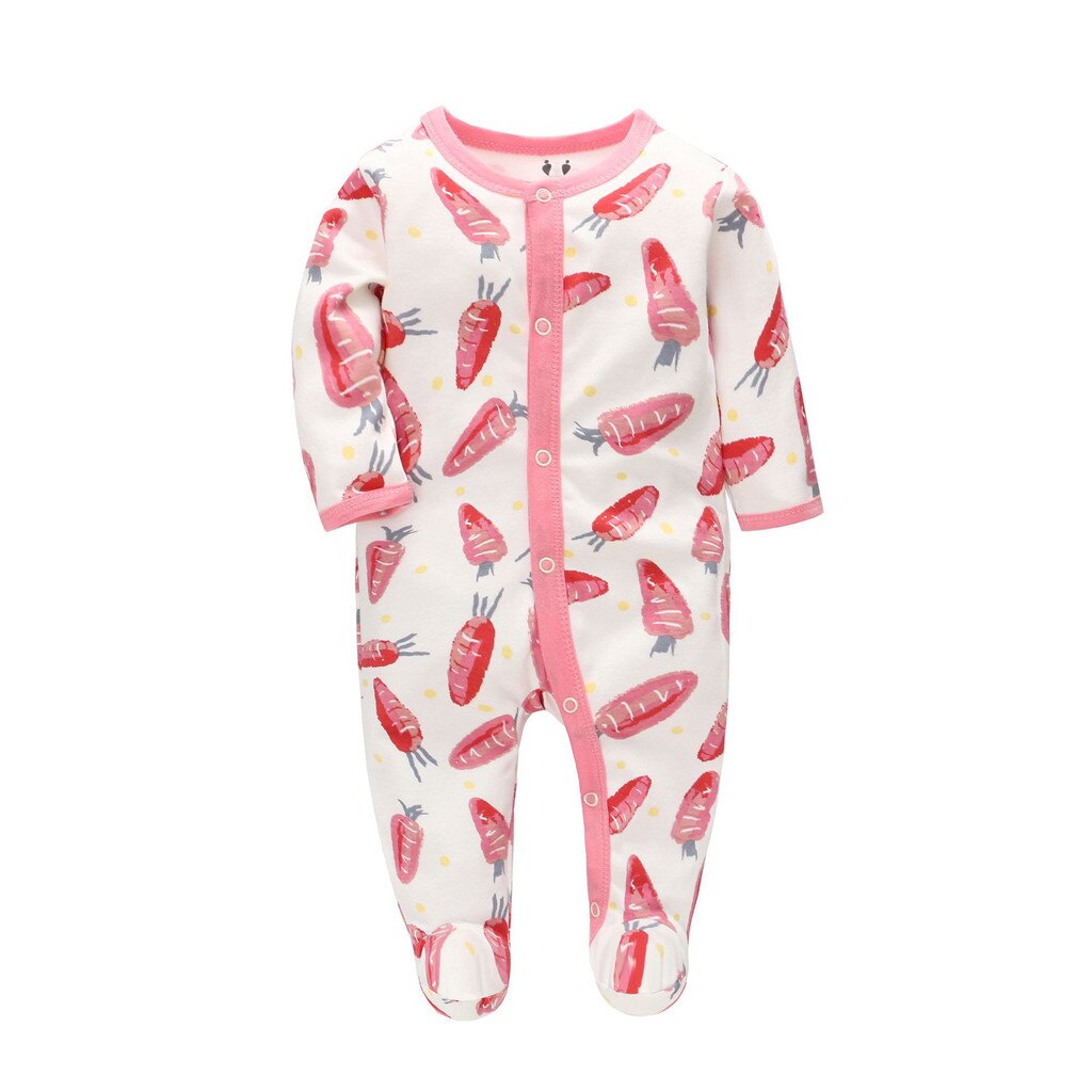 Pasgeboren Baby Jumpsuit Kleding Baby Meisjes Jongens Met Lange Mouwen Cartoon Dier Romper Jumpsuit Outfits Playsuit Winter Leuke #903: RD / 6m