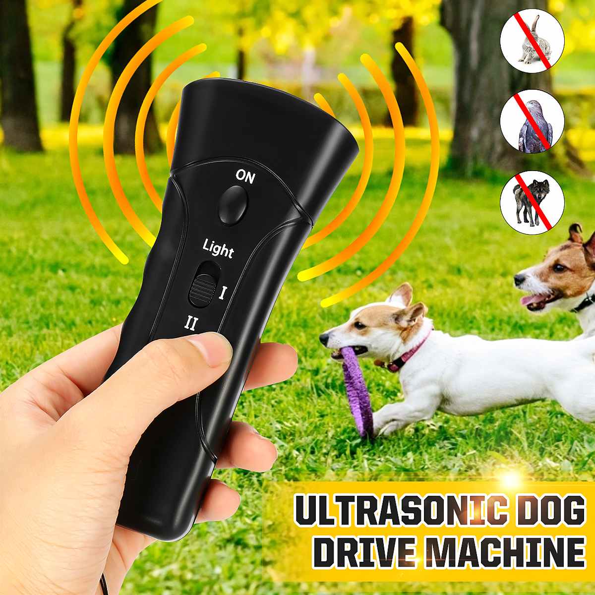 25HZ Ultraschall Hund Verfolger aggressiv Angriff Hunde Repeller Haustiere Trainer LED Taschenlampe Nützliche Stopp Borke Hund Ausbildung Werkzeug