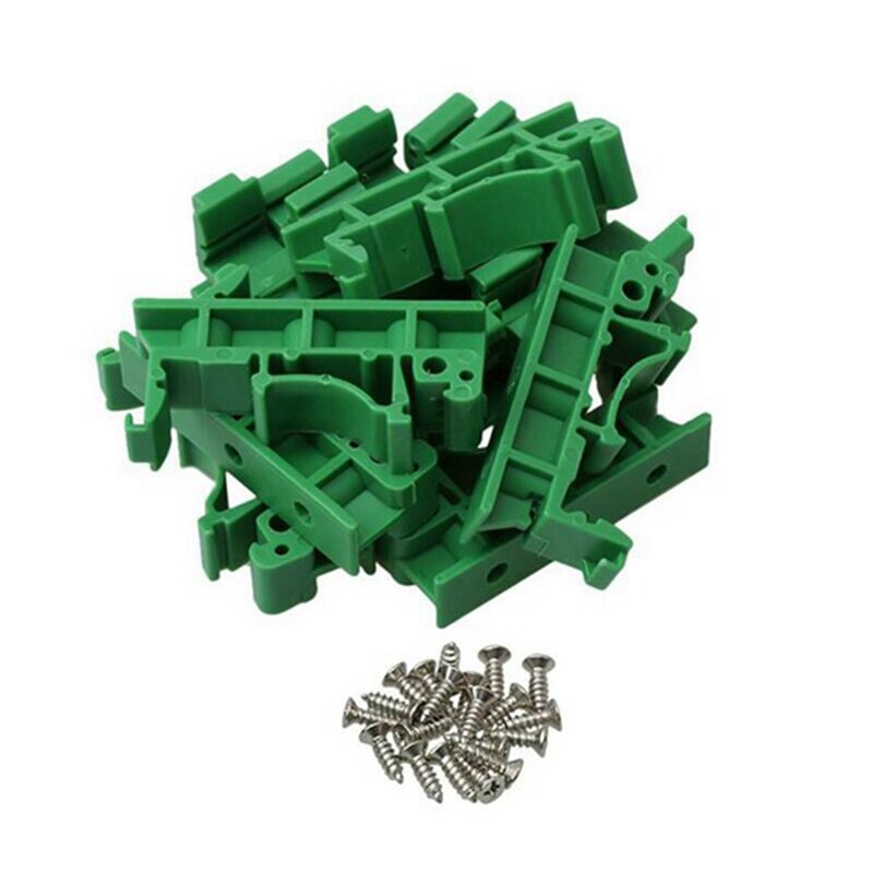 20Pcs DRG-01 PCB For DIN 35 Rail Mount Mounting Support Adapter Circuit Board Bracket Holder Carrier Clips Connectors: Default Title