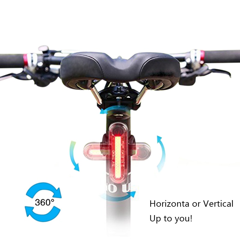 Mini Bike Rear Lamp USB Rechargeable Bicycle Taillight Safety Warning MTB 5 Red LED Cycling Light Saddle Rear Torch