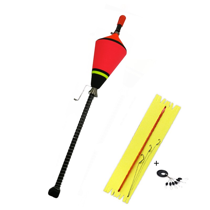 Portable Automatic Fishing Float With luminous stick Fishing Accessories Fast Fishing Artifact Fishing Float Device: Red