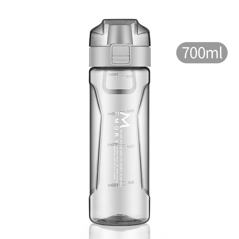 Baispo 700ml Sports Water Bottle Portable Protein Shaker For Sports Travel Space Bike Hiking Water Bottle BPA Free Drinkware: Dark Gray