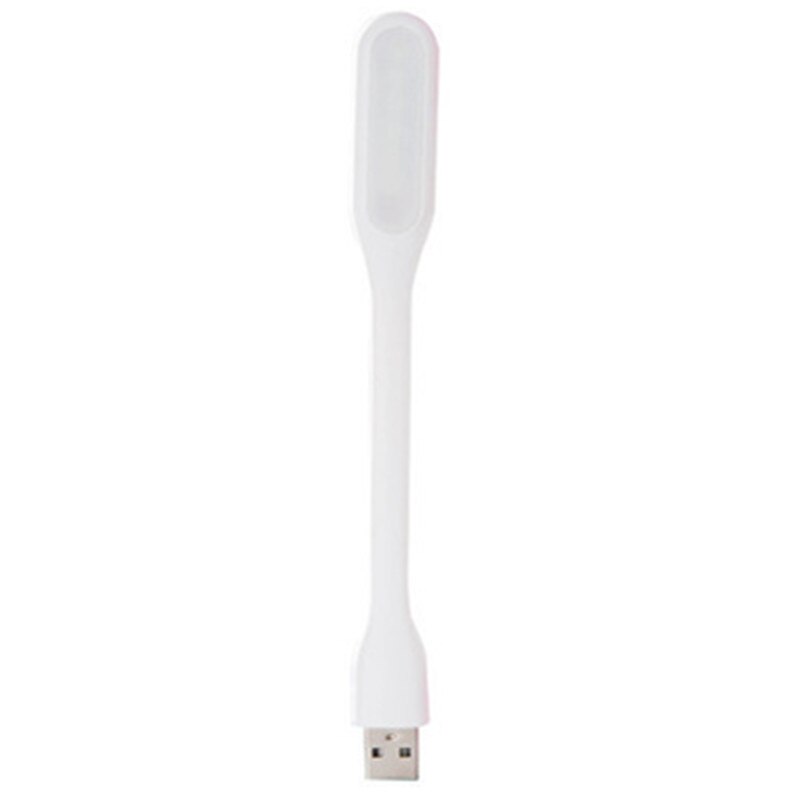 mini USB LED book light summer flexible foldable USB LED light mobile power computer notebook: White