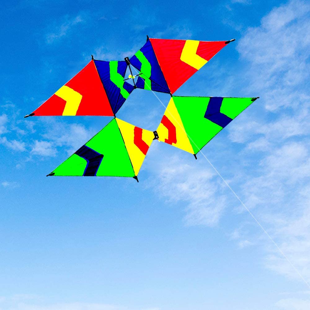 Power Box 3D Single Line Adult Kite Sports Beach With Handle and String Easy to Fly