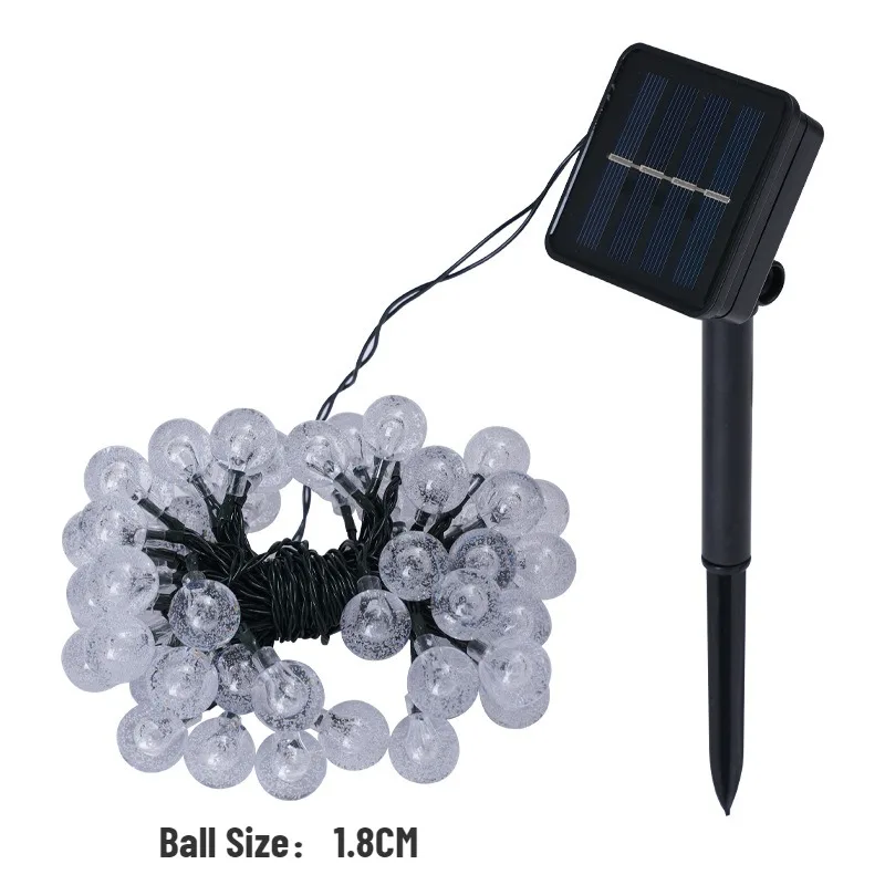 Solar Kristall kugel LED Lichterketten LED Solar Outdoor Licht IP65 Lichterkette Weihnachts girlande für Gartenparty Dekor