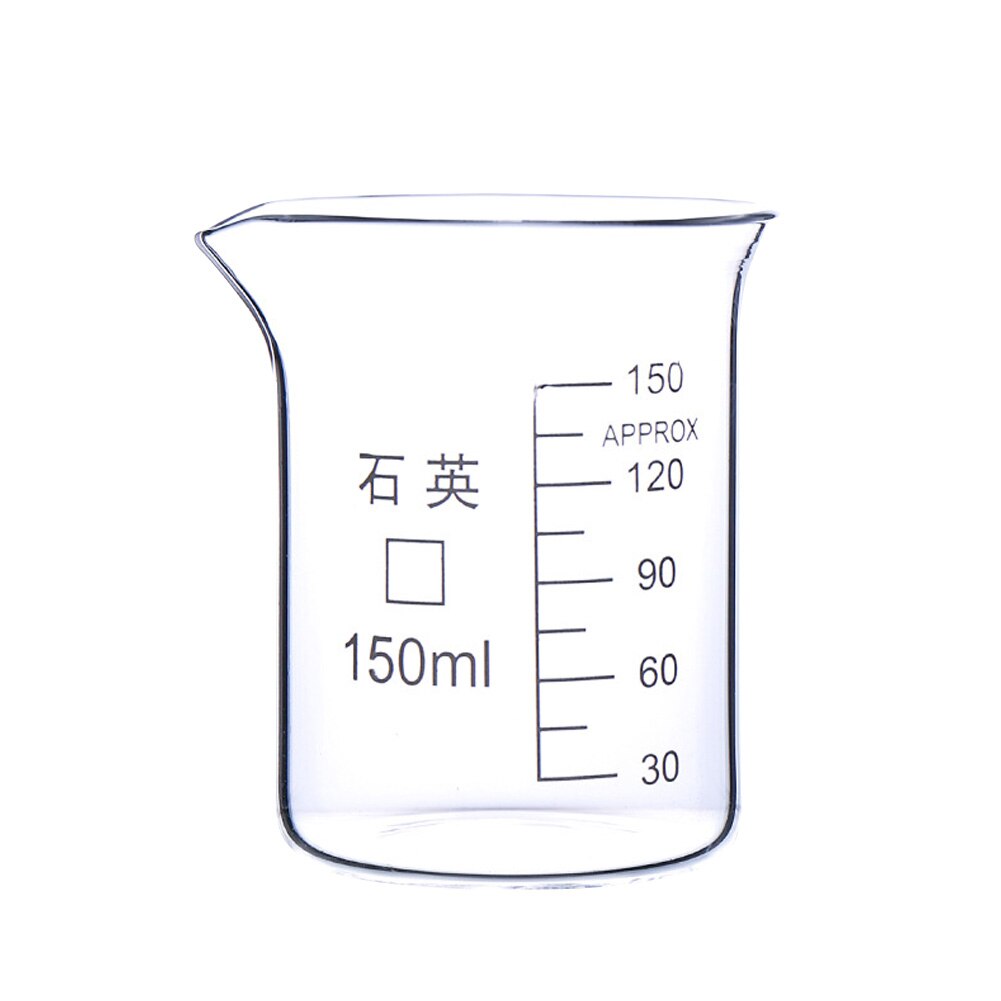 1pcs Quartz Beaker 50ml-500ml Chemistry Laboratory Borosilicate Glass Transparent Beaker Flask Crucible with Lids