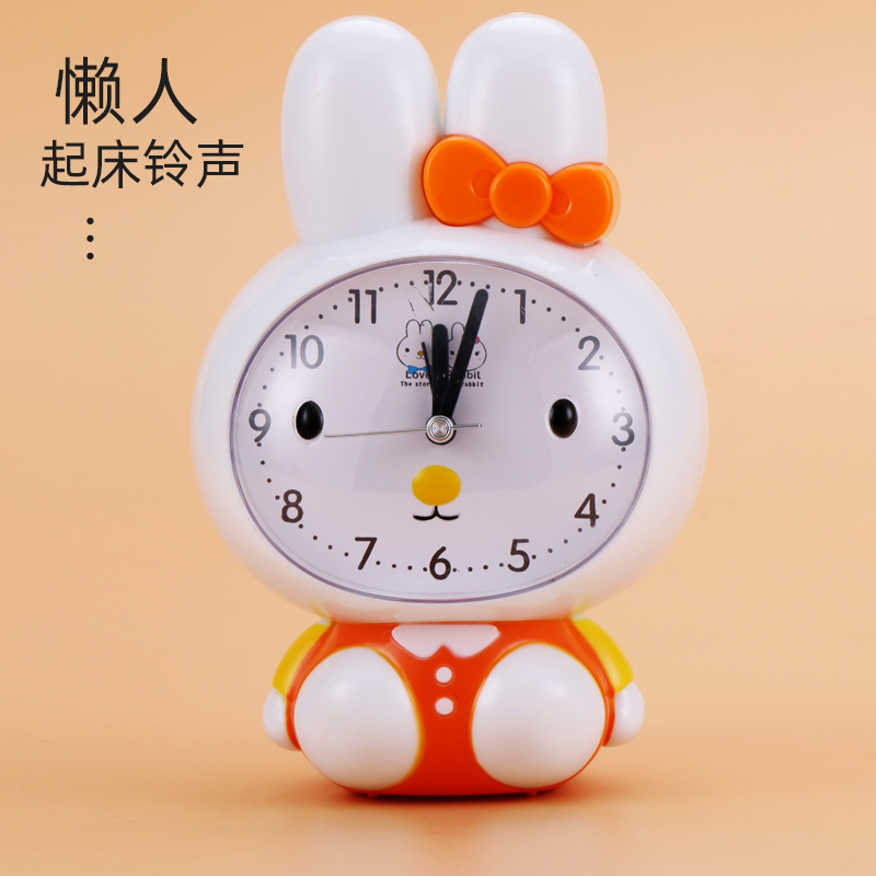 Children's Alarm Clock Special Cartoon for Students Can Speak Mute Night Light Sound, Super Large Intelligent Electronic: 2