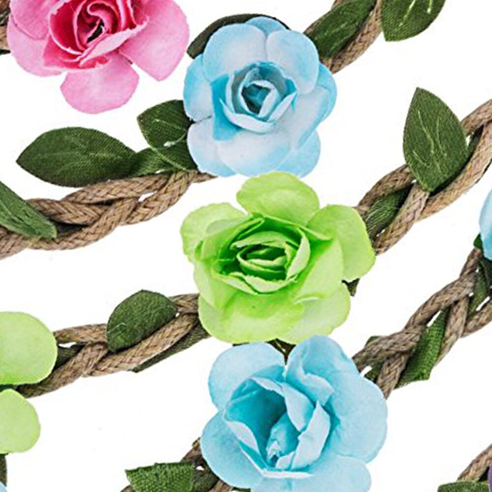 rose garland bridal tiara European hair styling rope dIY travel jewelry