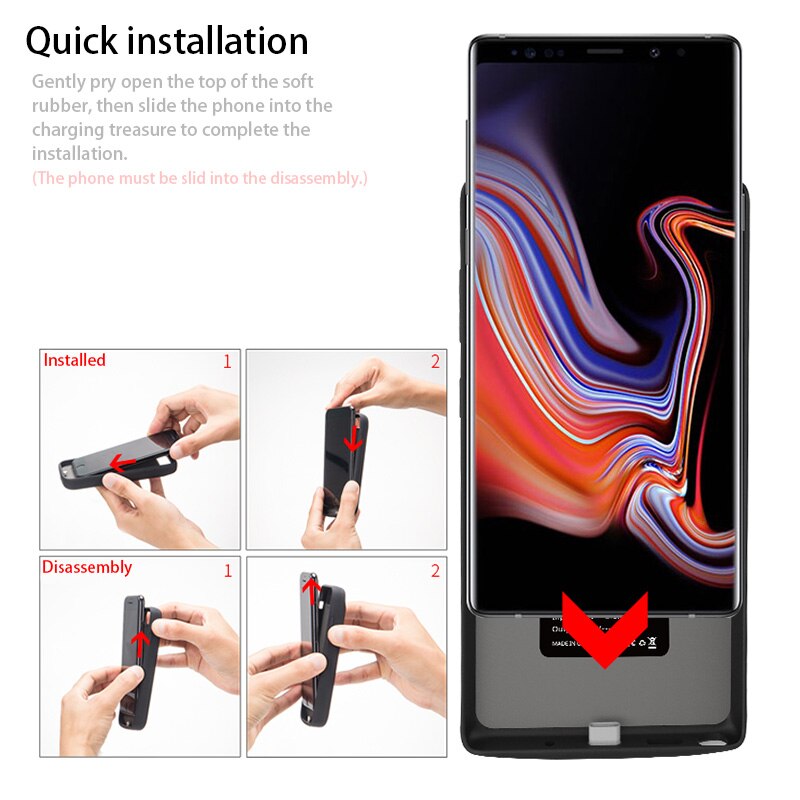 5000/6000mAh Battery Charger Case Charging Power Case For Samsung Galaxy Note 10 Note 9 Power Bank For Samsung Note 10 Plus