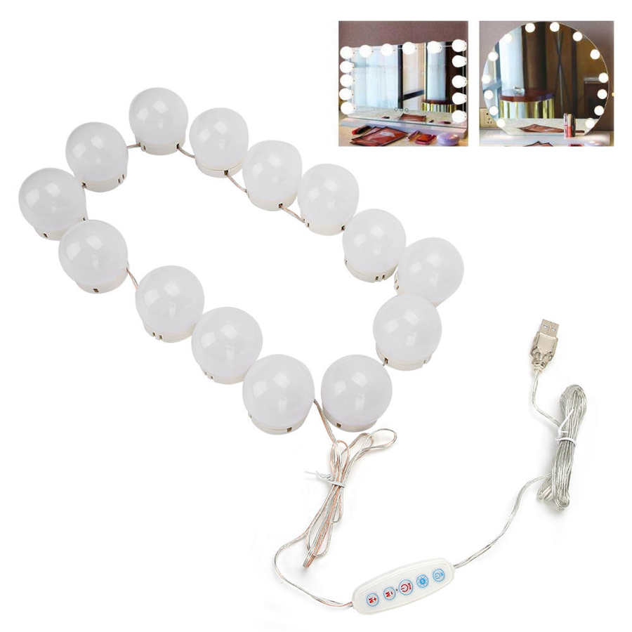 USB Charging Dressing Table Light Dimmer-Switch Vanity Light LED Mirror Bulb Makeup Mirror Lights