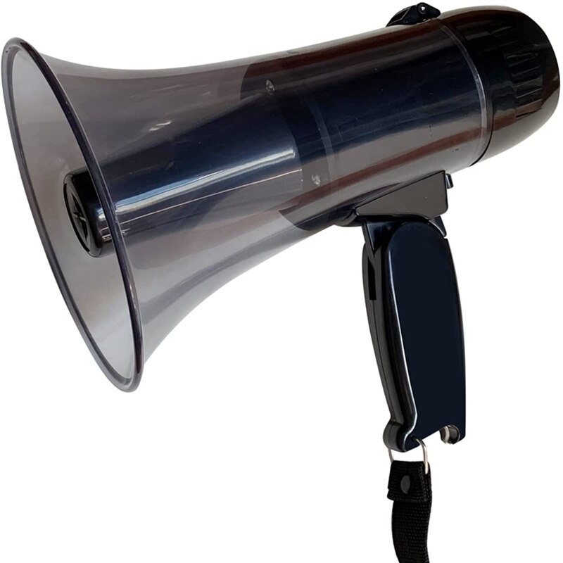 Megafono portatile Bullhorn altoparlante megafono di potenza da 20 Watt modalità di allarme sirena integrate con registrazione 240S e porta USB