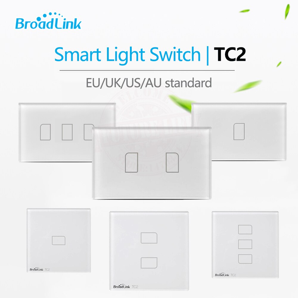 Broadlink TC2 1Gang/2Gang/3Gang UK/EU/US Touch RF433 Switch Smart Home Automation Wireless Wifi Remotel Control Wall Light