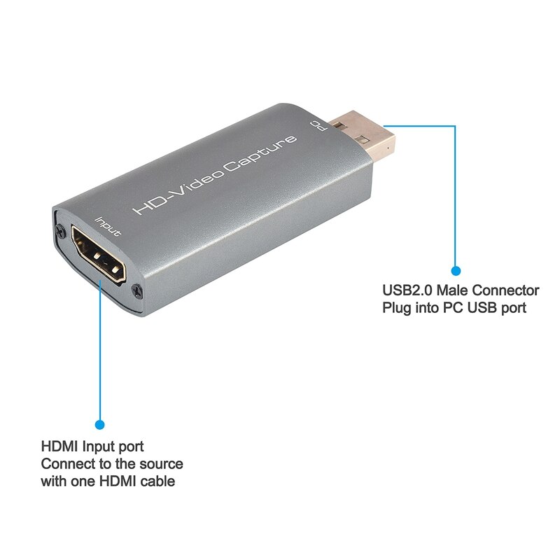 Mini HDMI Video Capture Card o Video Capture Card HDMI zu USB 2,0 1080P HD Rekord