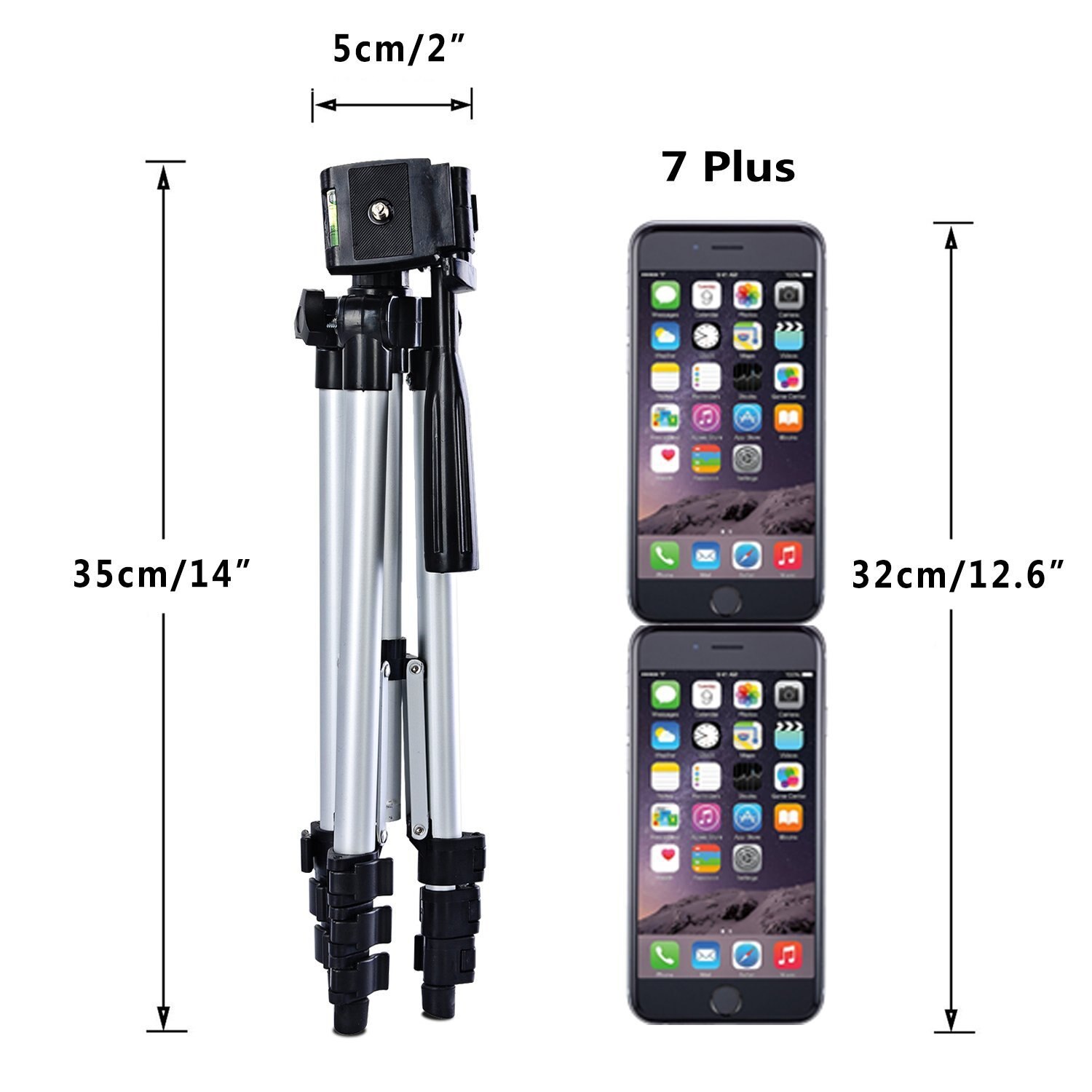 Udvidelig mobil smart telefon digitalt kamera stativ holder holder klipsæt til nikon til canon til iphone 6 6s 7 110cm/65cm