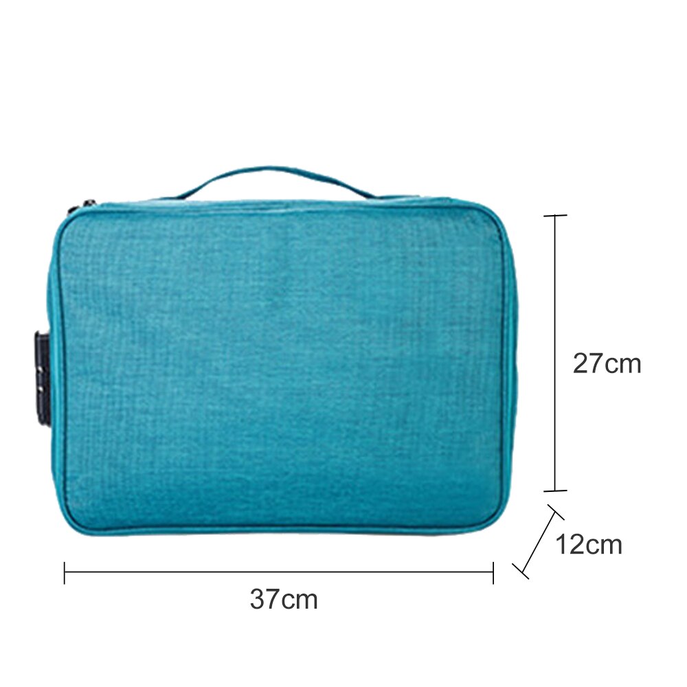 Waterproof Briefcase For Documents Storage Business Travel Pouch Large Capacity Multilayer Receiving Bags With Password XA686ZC