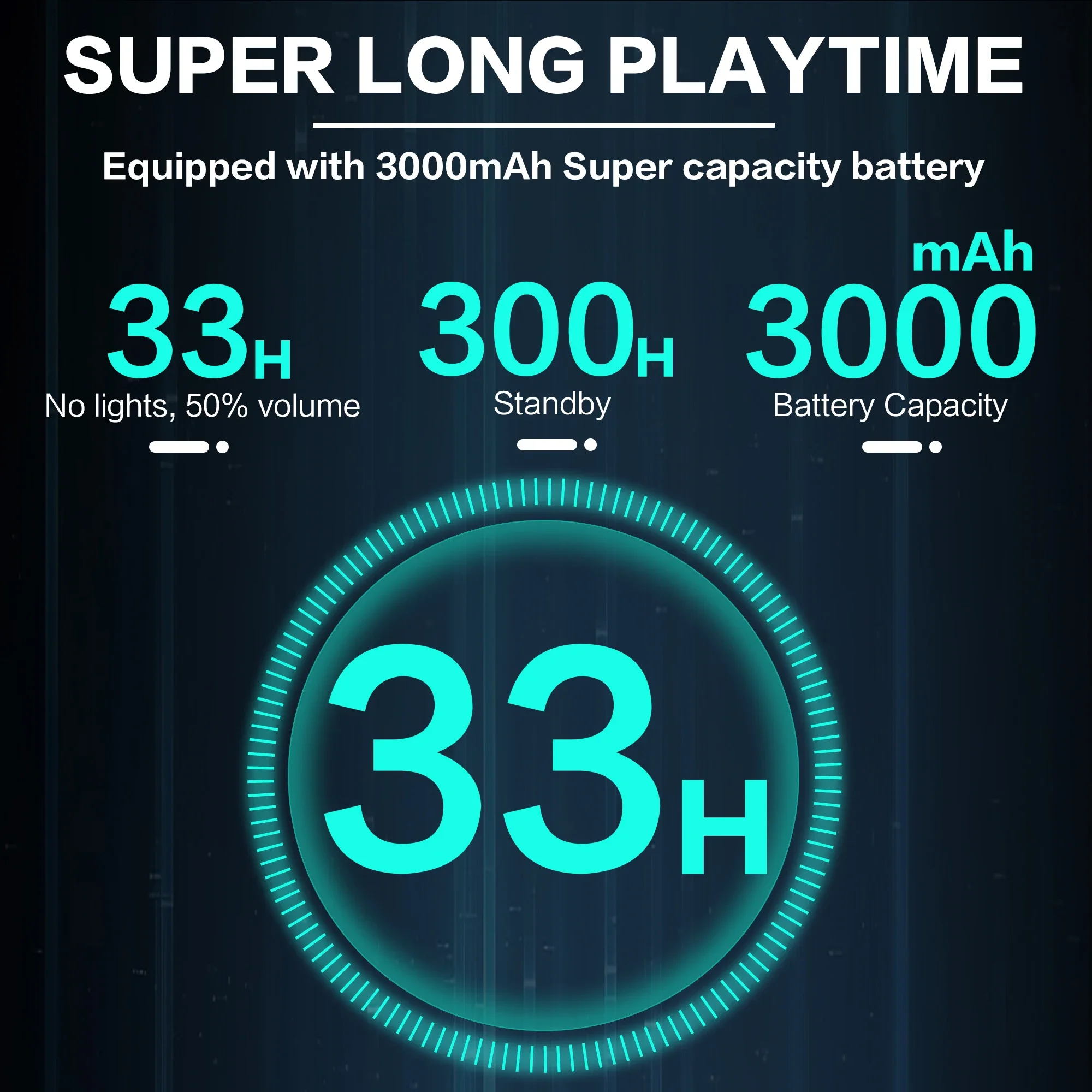 Bärbar trådlös bluetooth-högtalare med 53 kanaler för utomhusbruk, ipx 6 vattentät, högpresterande ljud, rgb-lykta, subwoofer