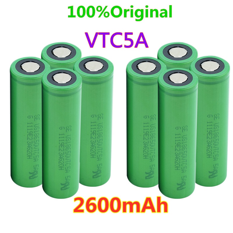 100% Original 18650 2600mAh 25A 3,7 v Lithium-ionen-akku VTC5A 18650 flache/Geschmack oben für Energie Werkzeug/taschenlampen