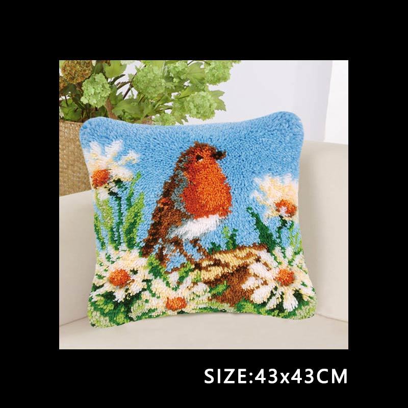 Coussin à crochet, coussin à crochet, coussin à crochet, coussin en mousse pour travaux d'aiguille, taie d'oreiller à crochet, broderie, bricolage, point de croix , 37/43/50 cm: Ti-abz 200
